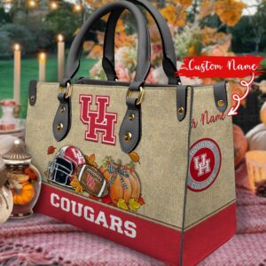 NCAA Houston Cougars Autumn Women Leather Hand Bag