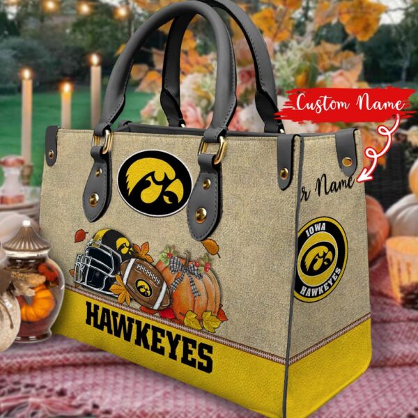 NCAA Iowa Hawkeyes Autumn Women Leather Hand Bag