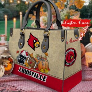 NCAA Louisville Cardinals Autumn Women Leather Hand Bag