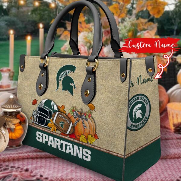 NCAA Michigan State Spartans Autumn Women Leather Hand Bag