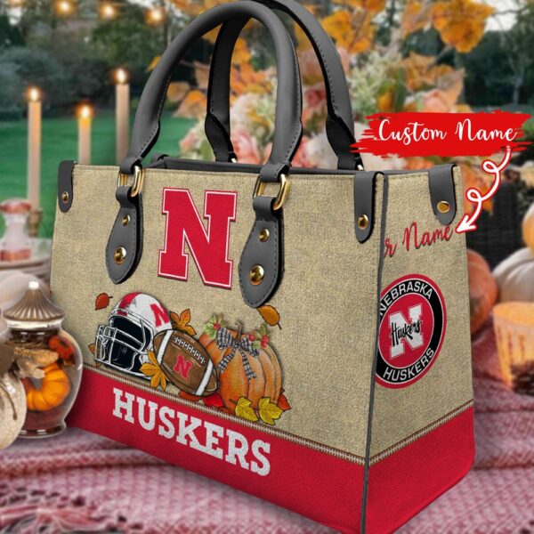 NCAA Nebraska Cornhuskers Autumn Women Leather Hand Bag