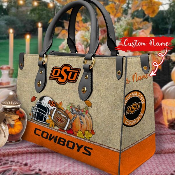 NCAA Oklahoma State Cowboys Autumn Women Leather Hand Bag