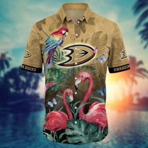 NHL Anaheim Ducks Flamigo Hawaii Shirt Summer Football Shirts 2 1