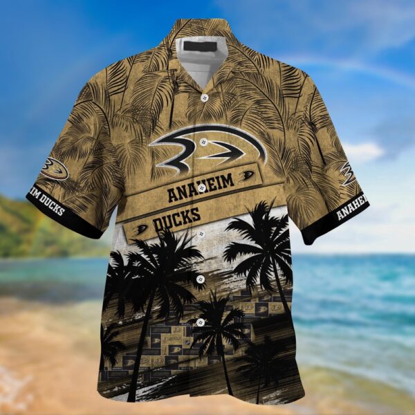 NHL Anaheim Ducks Palm Tree Pattern Hawaii Shirt Unisex Sport Hawaii Shirt