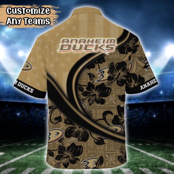 NHL Anaheim Ducks Summer Flower Hawaii Shirt Custom Football Shirts