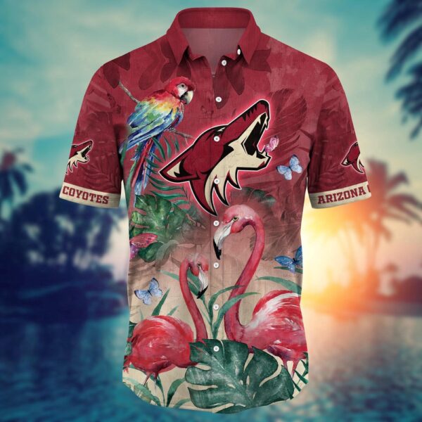 NHL Arizona Coyotes Flamigo Hawaii Shirt Summer Football Shirts