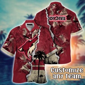 NHL Arizona Coyotes Palm Tree Hawaii Shirt Custom Summer Football Shirts