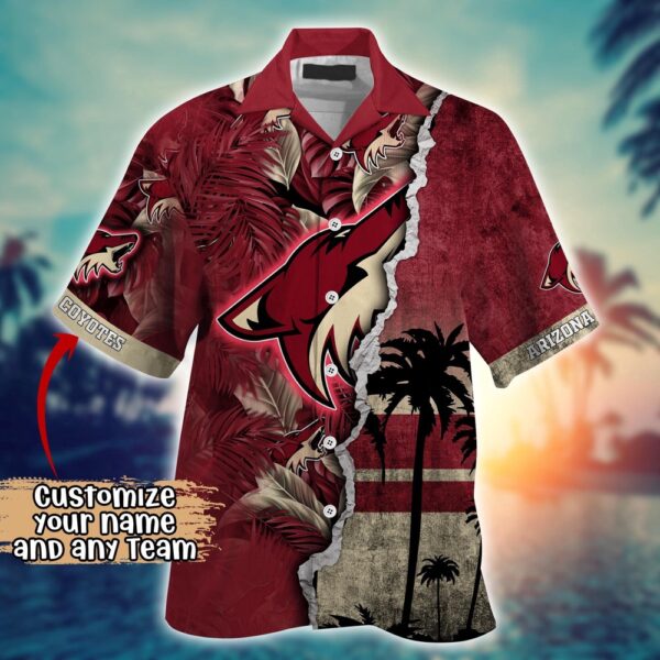 NHL Arizona Coyotes Palm Tree Hawaii Shirt Custom Summer Football Shirts