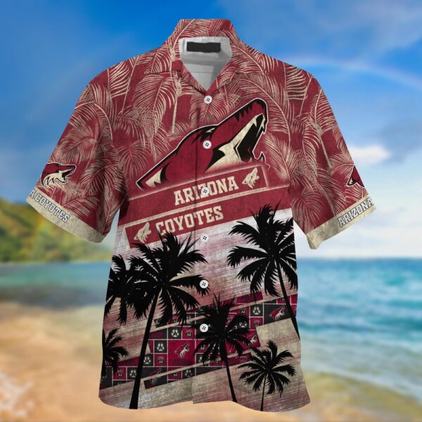 NHL Arizona Coyotes Palm Tree Pattern Hawaii Shirt Unisex Sport Hawaii Shirt