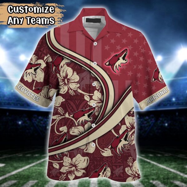 NHL Arizona Coyotes Summer Flower Hawaii Shirt Custom Football Shirts