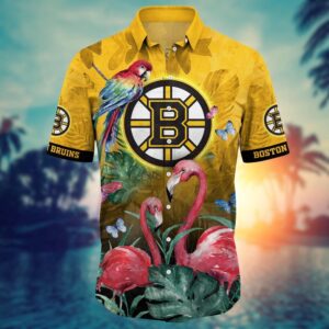 NHL Boston Bruins Flamigo Hawaii Shirt Summer Football Shirts 2