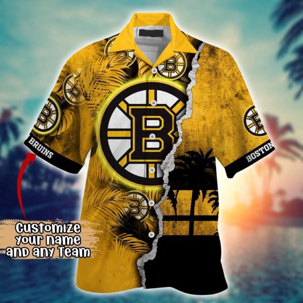 NHL Boston Bruins Palm Tree Hawaii Shirt Custom Summer Football Shirts