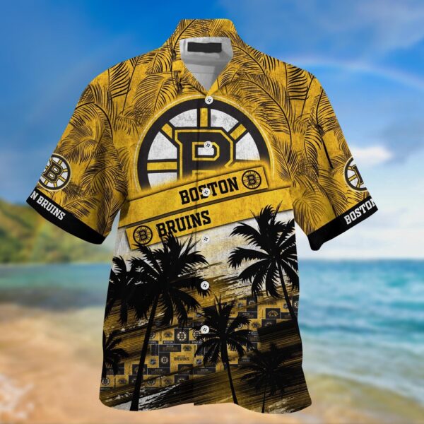 NHL Boston Bruins Palm Tree Pattern Hawaii Shirt Unisex Sport Hawaii Shirt