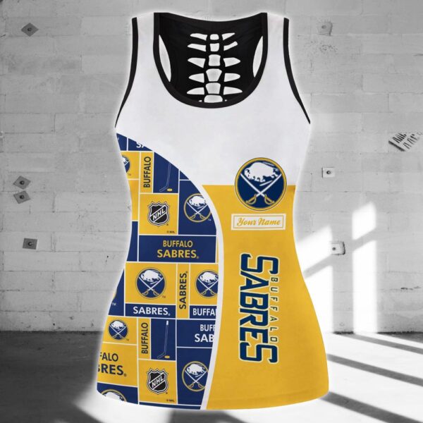 NHL Buffalo Sabres Hollow Tank Top And Leggings Set For Fans