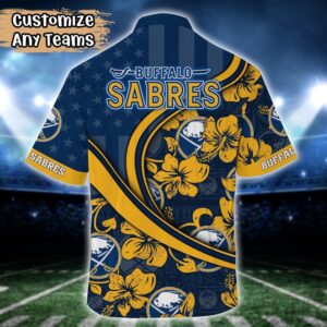 NHL Buffalo Sabres Summer Flower Hawaii Shirt Custom Football Shirts 3