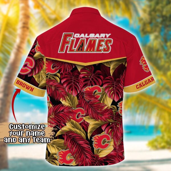 NHL Calgary Flames Summer Hawaii Shirt Custom Football Shirts