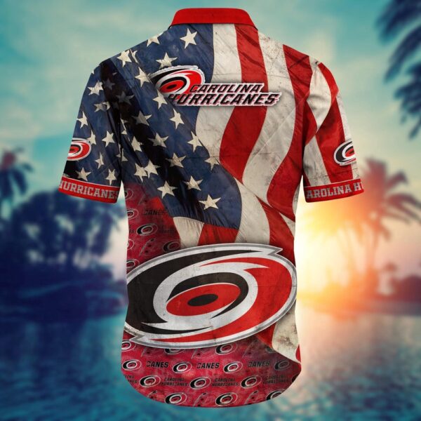 NHL Carolina Hurricanes American Flag Hawaii Shirt Summer Football Shirts