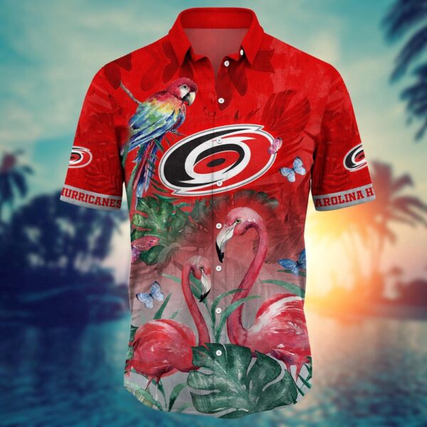 NHL Carolina Hurricanes Flamigo Hawaii Shirt Summer Football Shirts