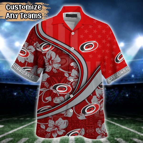 NHL Carolina Hurricanes Summer Flower Hawaii Shirt Custom Football Shirts