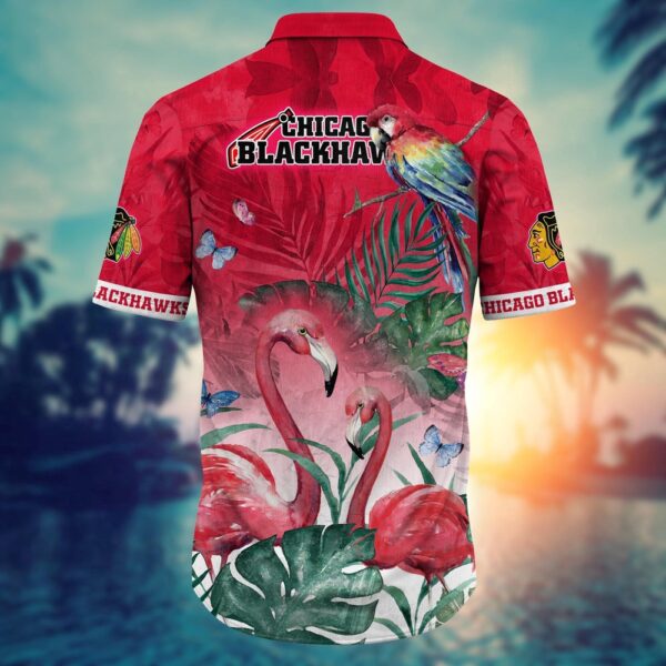 NHL Chicago Blackhawks Flamigo Hawaii Shirt Summer Football Shirts