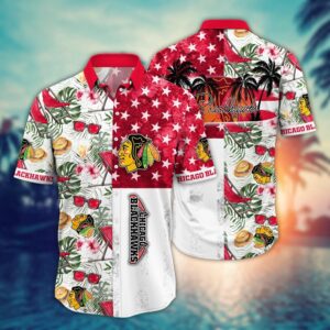 NHL Chicago Blackhawks Flower Hawaii…