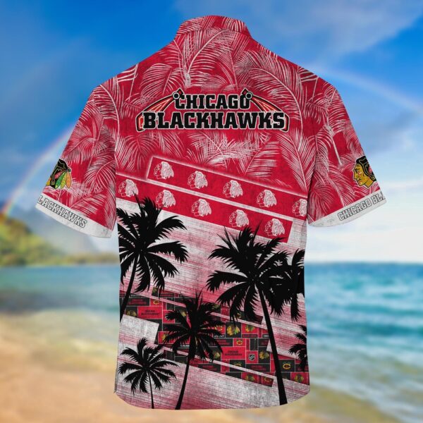 NHL Chicago Blackhawks Palm Tree Pattern Hawaii Shirt Unisex Sport Hawaii Shirt