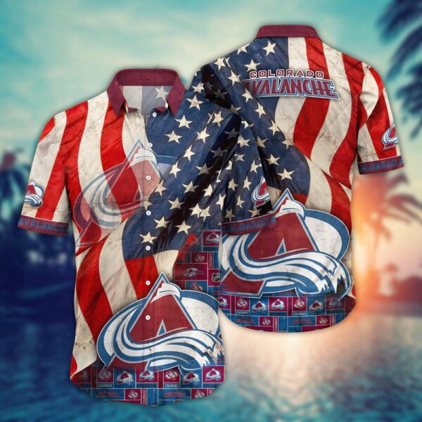 NHL Colorado Avalanche Flower Hawaii Shirt For Fans Summer Aloha Shirts