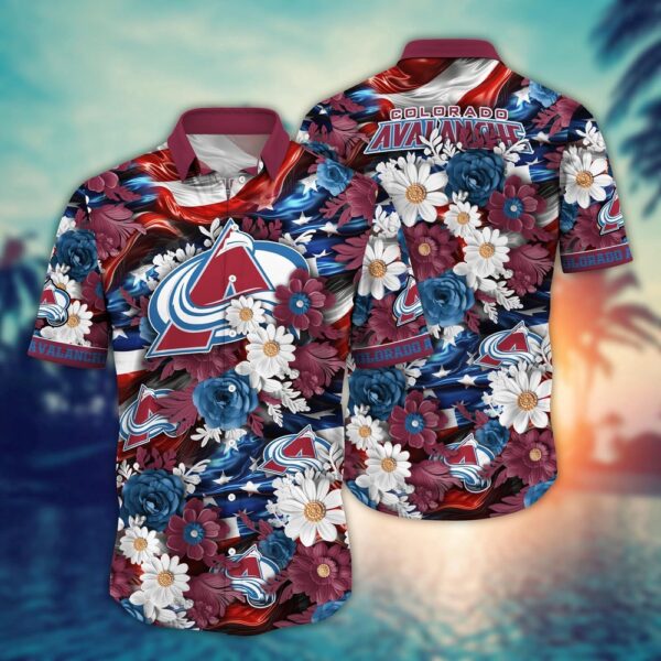 NHL Colorado Avalanche Hawaii Shirt Independence Day Summer Shirts