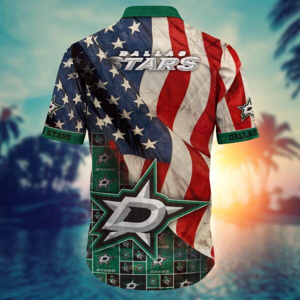 NHL Dallas Stars American Flag Hawaii Shirt Summer Football Shirts