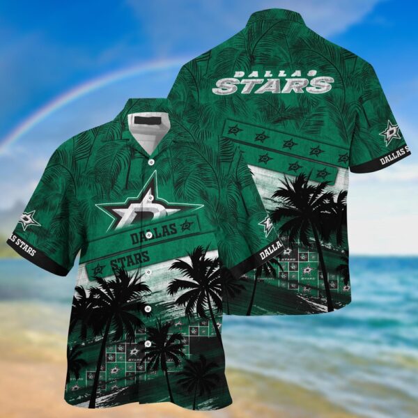 NHL Dallas Stars Palm Tree Pattern Hawaii Shirt Unisex Sport Hawaii Shirt