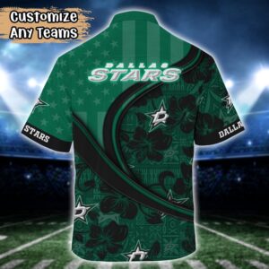 NHL Dallas Stars Summer Flower Hawaii Shirt Custom Football Shirts 3