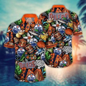 NHL Edmonton Oilers Flower Hawaii…