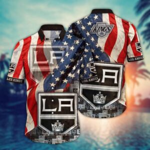 NHL Los Angeles Kings American Flag Hawaii Shirt Summer Football Shirts 1