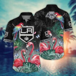 NHL Los Angeles Kings Flamigo Hawaii Shirt Summer Football Shirts 1