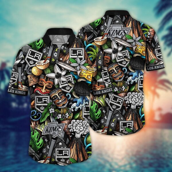 NHL Los Angeles Kings Flower Hawaii Shirt For Fans Custom Summer Football Shirts