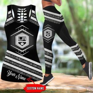 NHL Los Angeles Kings Hollow Tank Top And Leggings Set For Hockey Fans