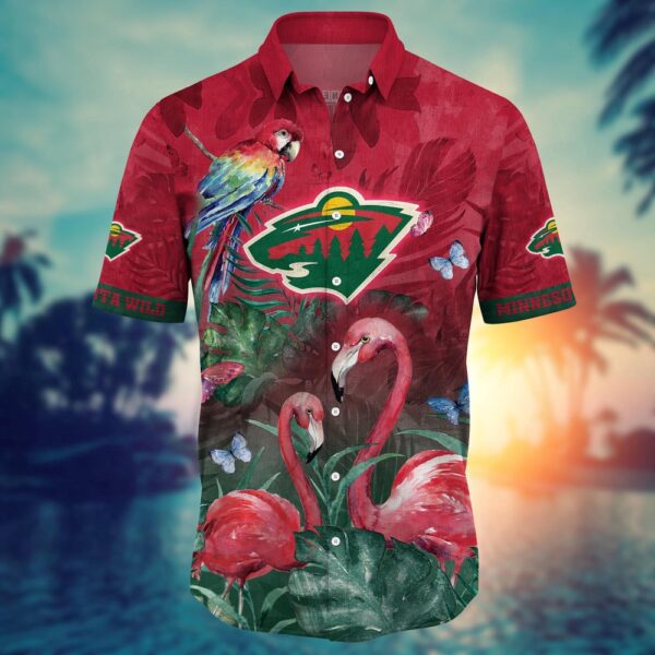 NHL Minnesota Wild Flamigo Hawaii Shirt Summer Football Shirts