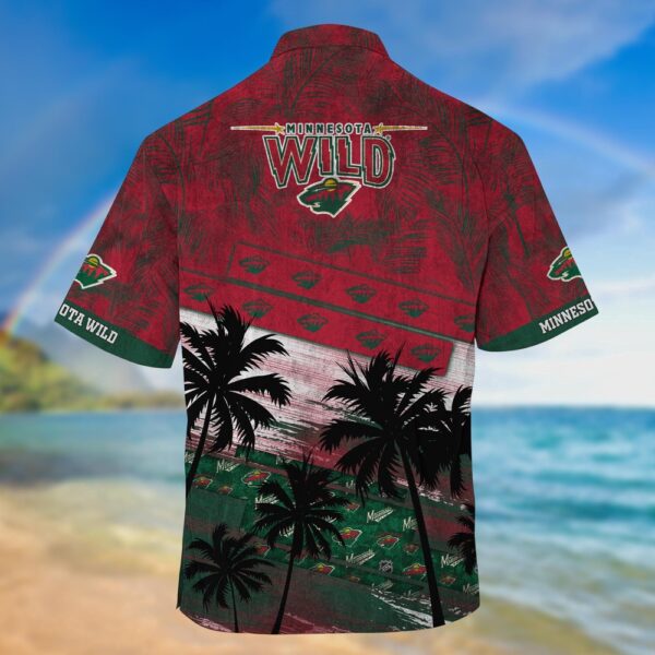 NHL Minnesota Wild Palm Tree Pattern Hawaii Shirt Unisex Sport Hawaii Shirt