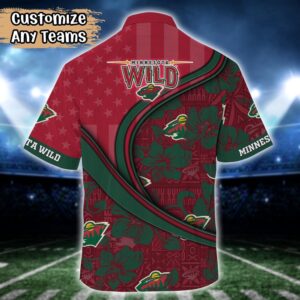 NHL Minnesota Wild Summer Flower Hawaii Shirt Custom Football Shirts 3