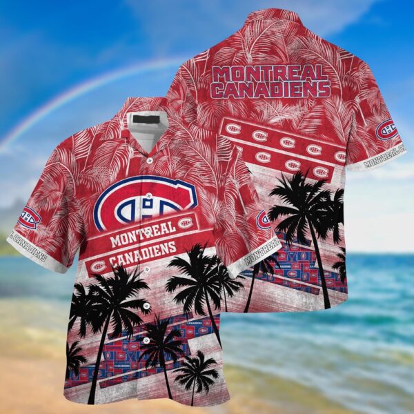 NHL Montreal Canadiens Palm Tree Pattern Hawaii Shirt Unisex Sport Hawaii Shirt