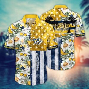 NHL Nashville Predators Flower Hawaii…