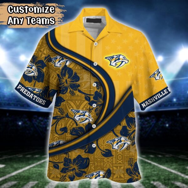 NHL Nashville Predators Summer Flower Hawaii Shirt Custom Football Shirts