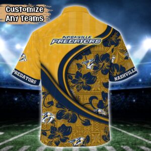 NHL Nashville Predators Summer Flower Hawaii Shirt Custom Football Shirts 3