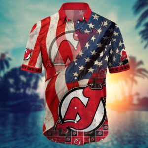 NHL New Jersey Devils American Flag Hawaii Shirt Summer Football Shirts 2