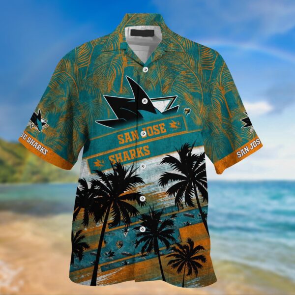 NHL San Jose Sharks Palm Tree Pattern Hawaii Shirt Unisex Sport Hawaii Shirt