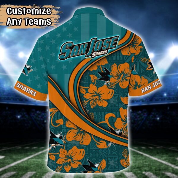 NHL San Jose Sharks Summer Flower Hawaii Shirt Custom Football Shirts