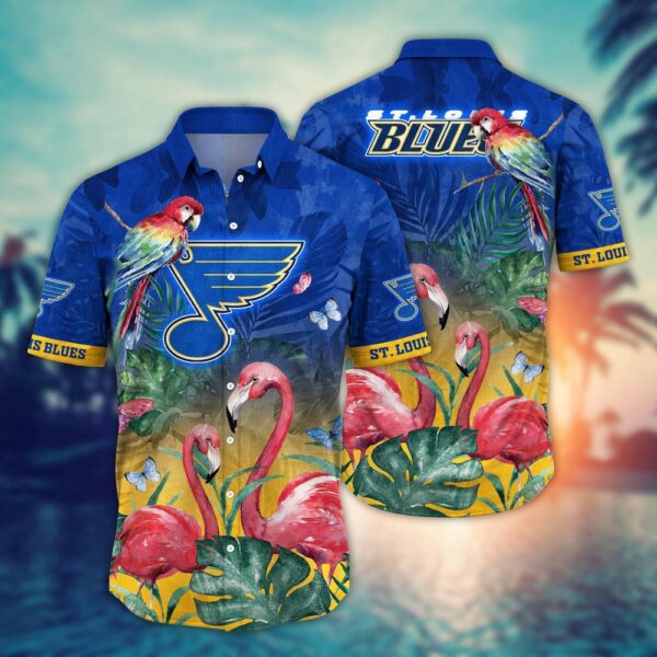 NHL St. Louis Blues Flamigo Hawaii Shirt Summer Football Shirts