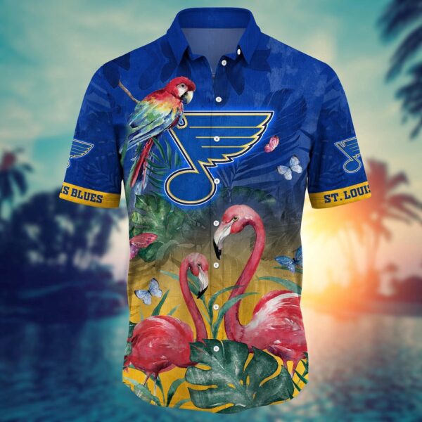 NHL St. Louis Blues Flamigo Hawaii Shirt Summer Football Shirts