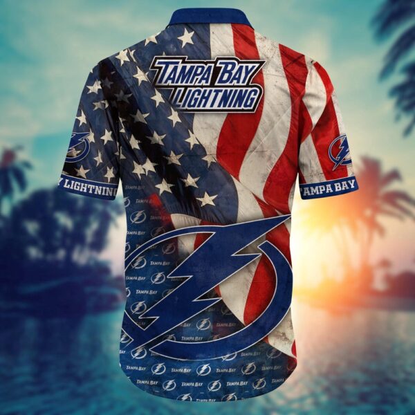 NHL Tampa Bay Lightning American Flag Hawaii Shirt Summer Football Shirts