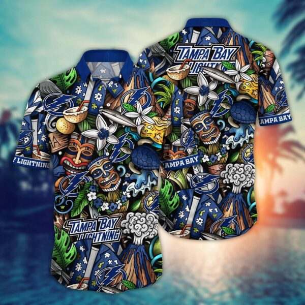 NHL Tampa Bay Lightning Flower Hawaii Shirt For Fans Custom Summer Football Shirts